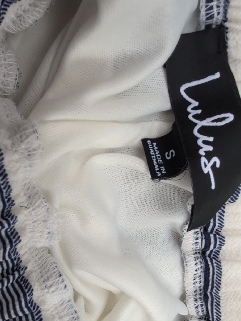 Lulu's Navy & White Halter Wide Leg Jumpsuit - Picture 7 of 8
